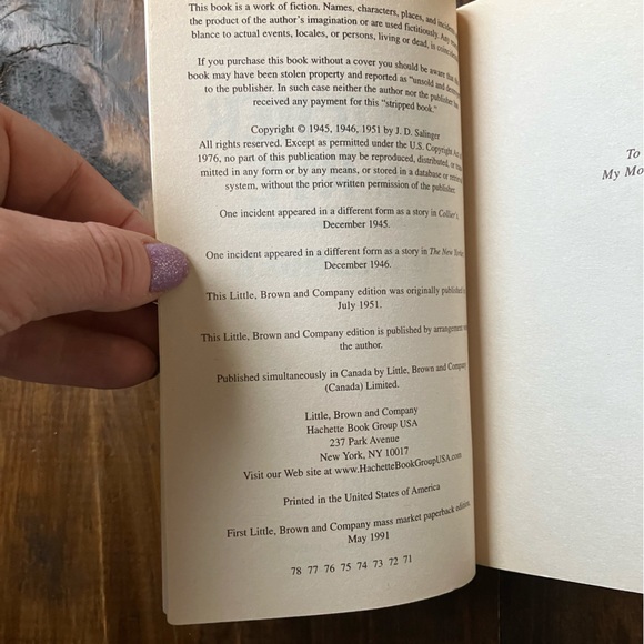 The Catcher in the Rye by J.D. Salinger - Vintage 1991 Rare Excellent Paperback - Picture 9 of 10